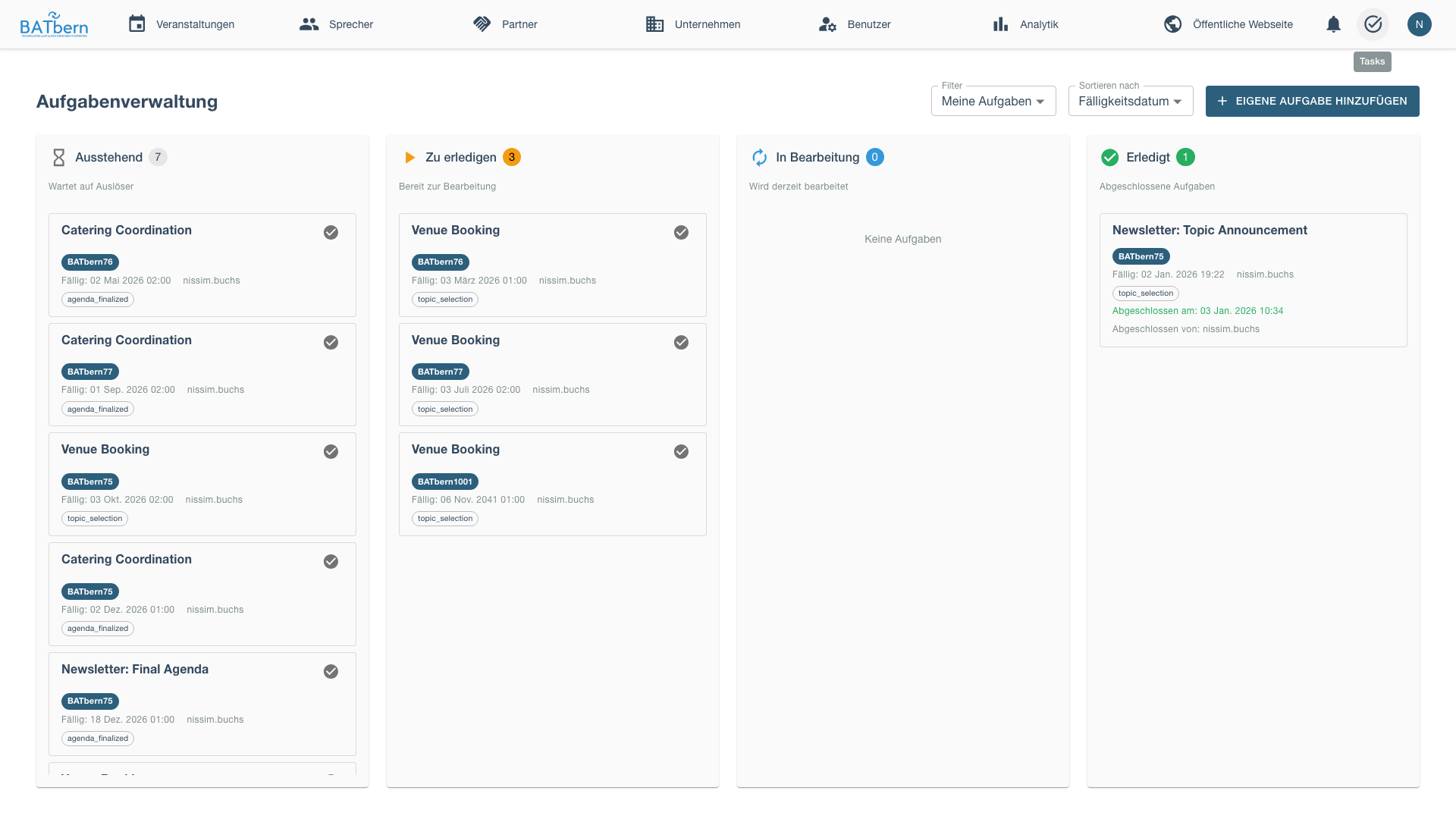 Task List View